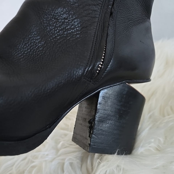 Alexander Wang Gabi Black Leather Ankle Boot Size 8.5 or 39🌴 - Picture 9 of 10